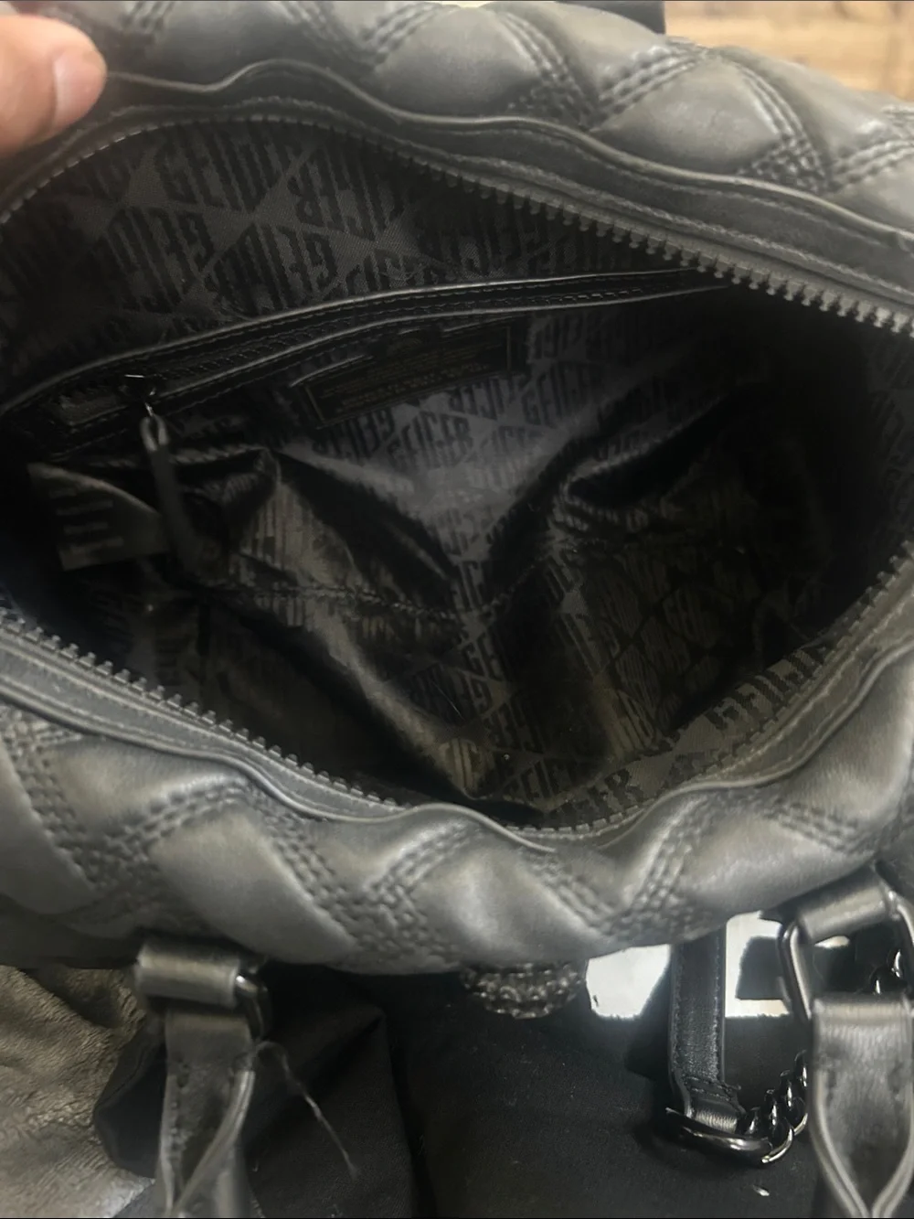 Kurt Geiger London Kensington Drench Quilted Barrel Boston Satchel Bag